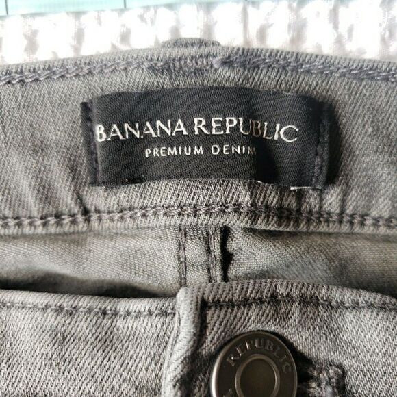 Banana Republic Women's Size 29 Jeans Premium Distressed Skinny Fit Gray - Picture 3 of 13